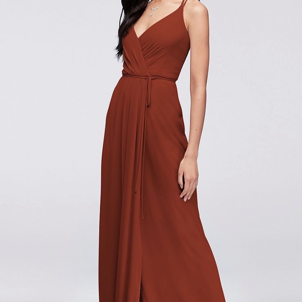 Cinnamon David’s Bridal Bridesmaid Wrap Dress